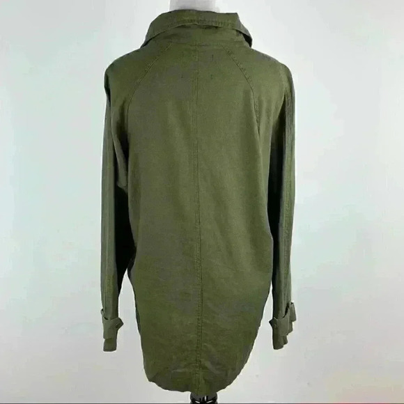 Love tree womens jacket size M army green moto button down armycore - Picture 5 of 9